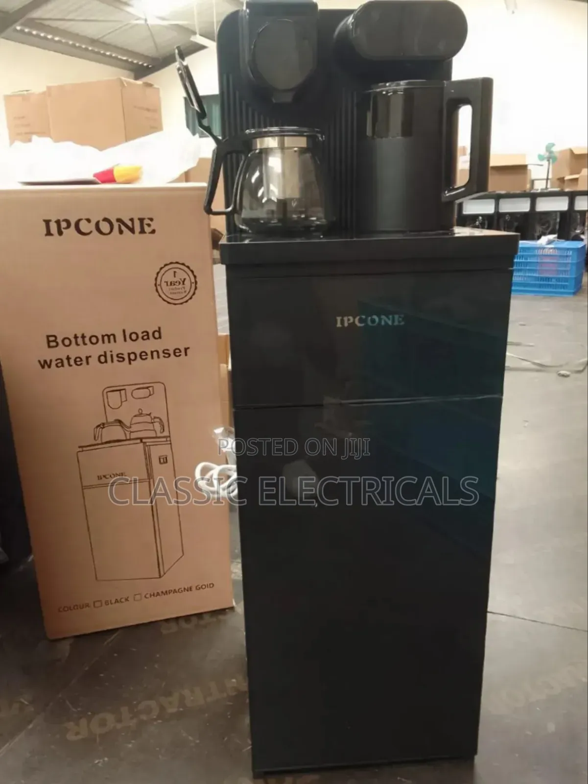 Black Ipcone A1c Hot and Cold Bottom Load Water Dispenser