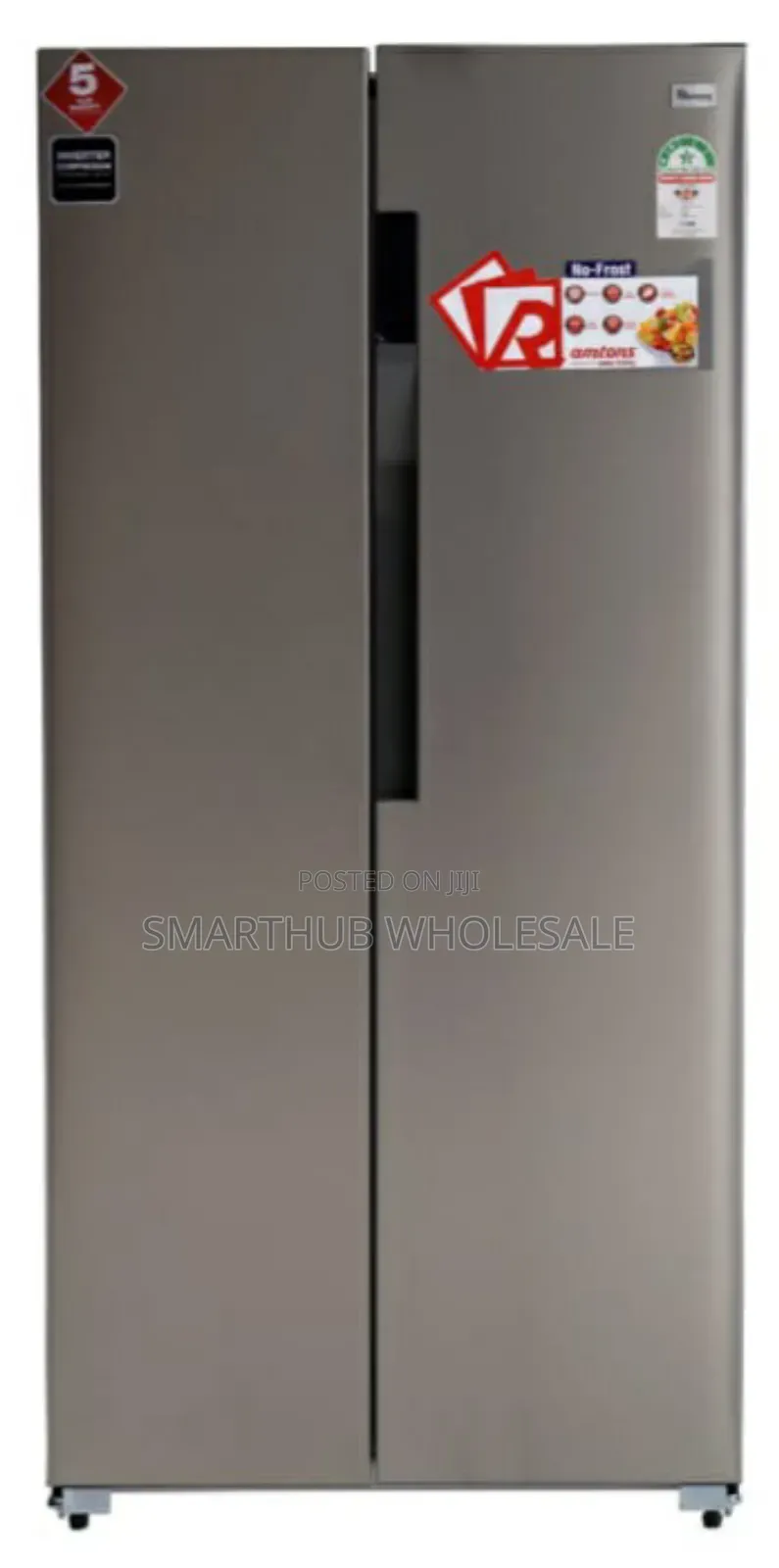 Ramtons Rf/319 430ltrs Side by Side Led Refrigerator – No Frost