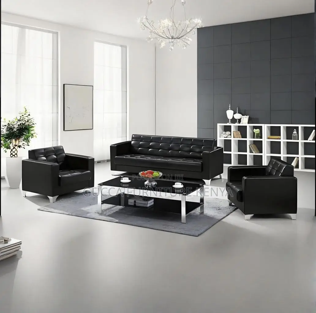 5-seater Leather Executive Office Sofa Set