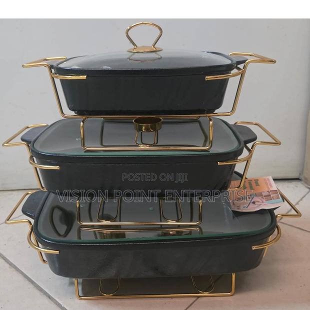 Ceramic Chaffing Dishes 3pcs - main view