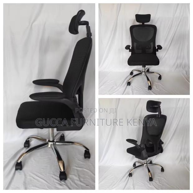 Mesh Executive Chair With Adjustable Armrest - thumbnail 4