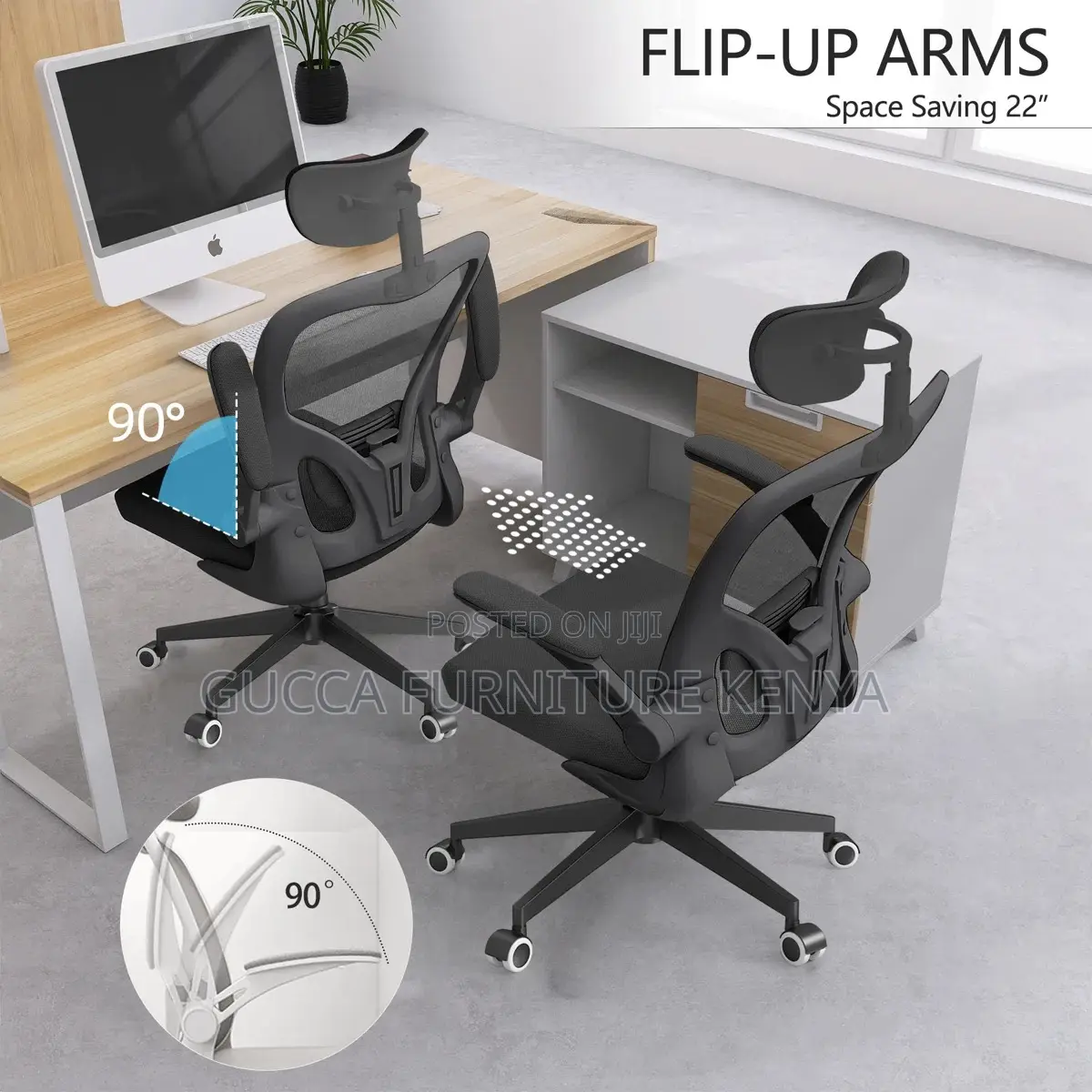 Mesh Executive Chair With Adjustable Armrest