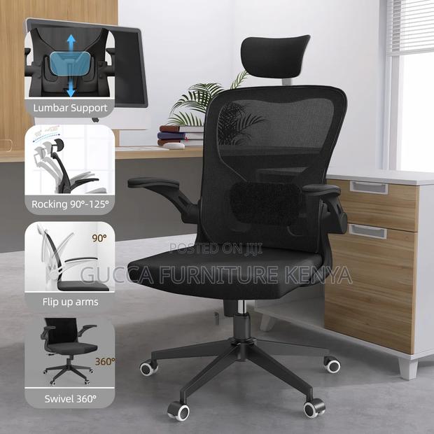 Mesh Executive Chair With Adjustable Armrest - thumbnail 9