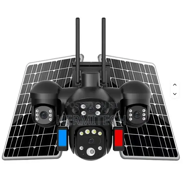 12mp 4 Lens 4 Screen Solar Powered Panels 4g Camera