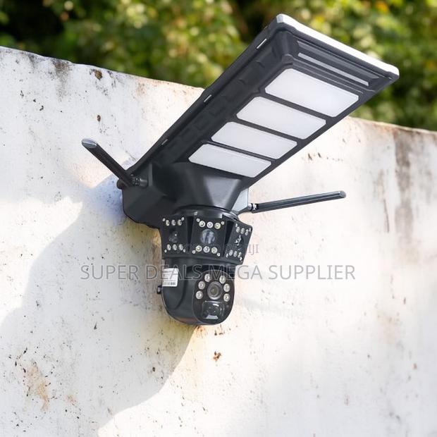 All Weatherproof 12mp 4g PTZ Dual Lens Solar Camera Solar Street Light