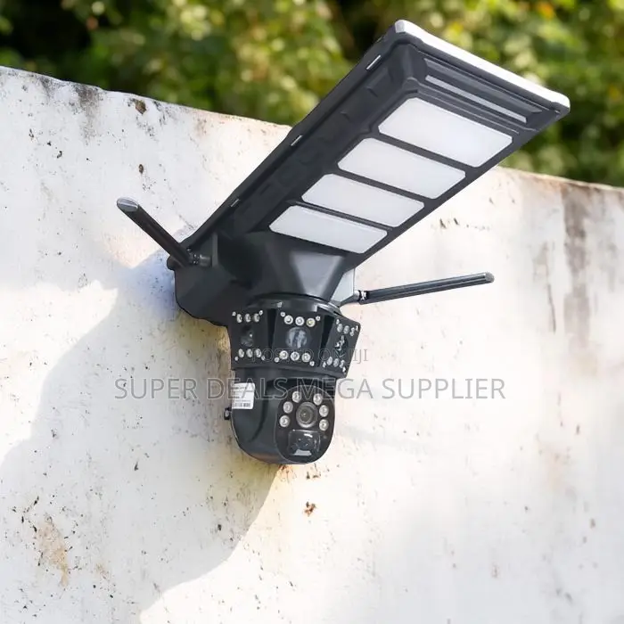 All Weatherproof 12mp 4g PTZ Dual Lens Solar Camera Solar Street Light