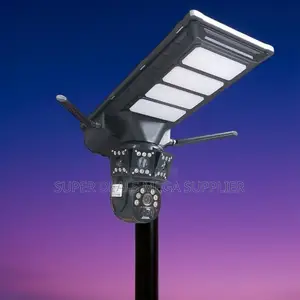 Waterproof 4g PTZ Rotating Dual Lens Solar Camera Solar Street Light