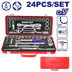 24 Pcs Socket Set 1/2''