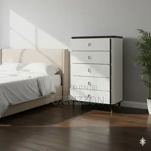 Wooden 5 Drawer Chest for Bedroom Storage