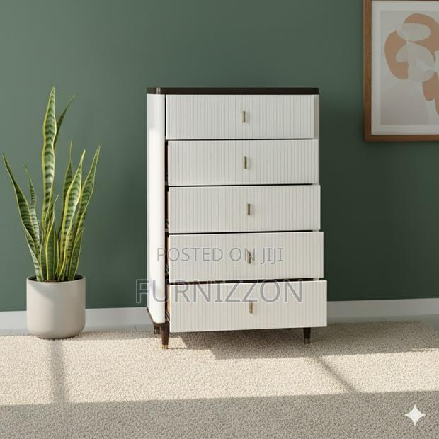 Modern Wooden 5 Drawer Chest for Home and Apartment - main view