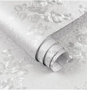 Self Adhesive Floral Grey Wallpapers