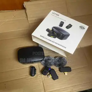. Qy88 Rechargeable Wireless Microphone With Charging Box