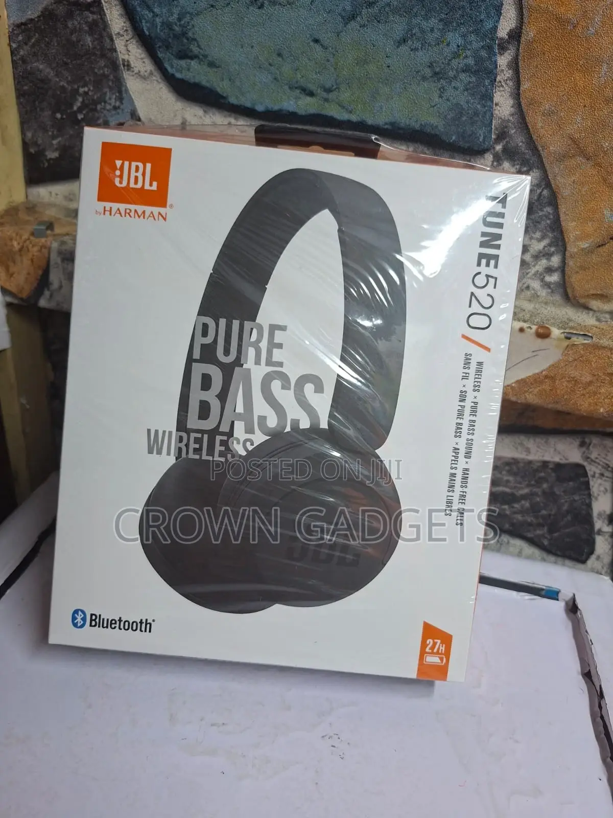JBL 520 Wireless Bluetooth Headphones 27h Battery