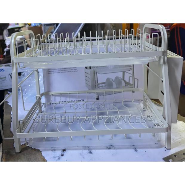 White, 2 Tier Advanced Dish Rack - main view