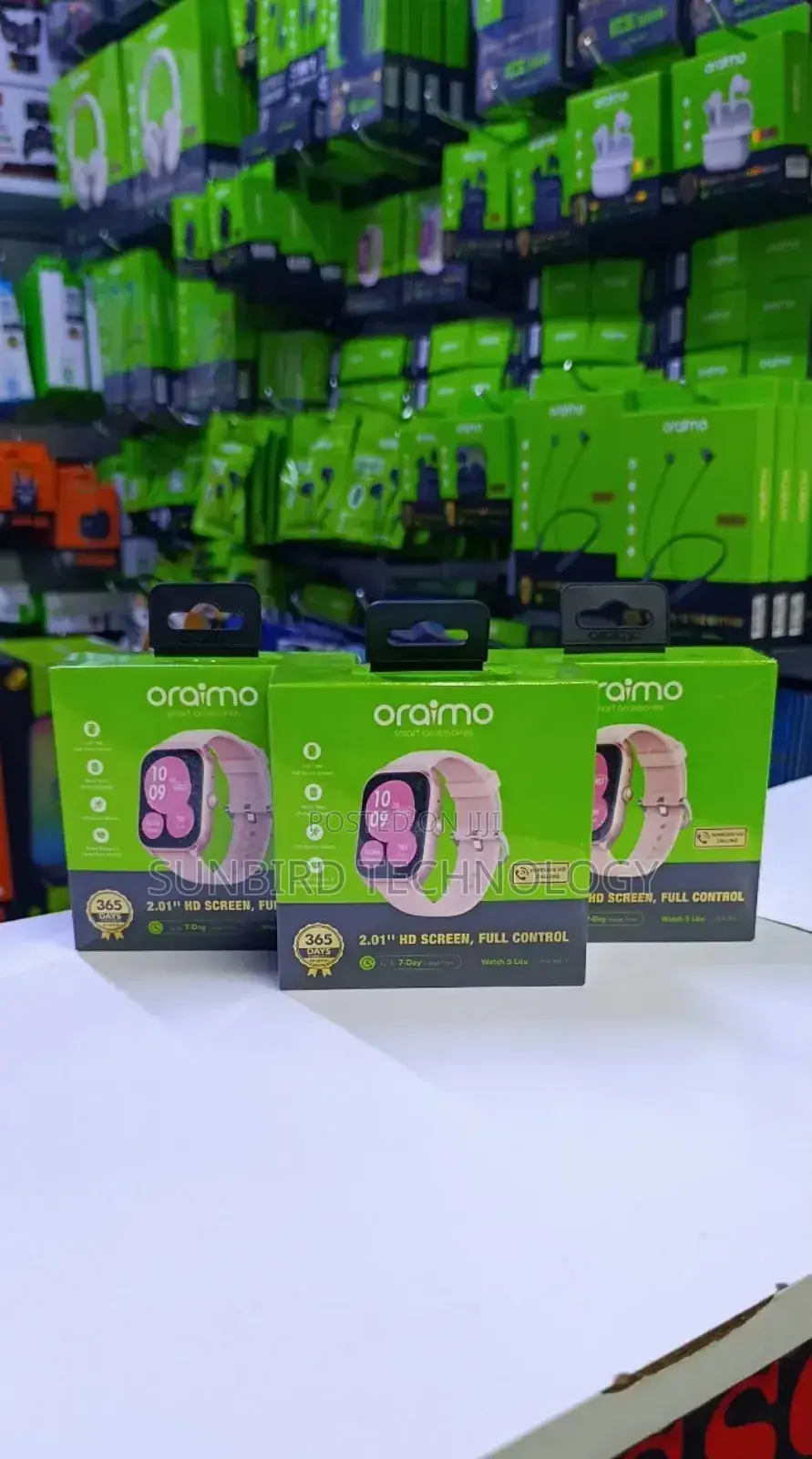 Oraimo Watch 5lite 2.01" Hd Screen,Full Control Smartwatch
