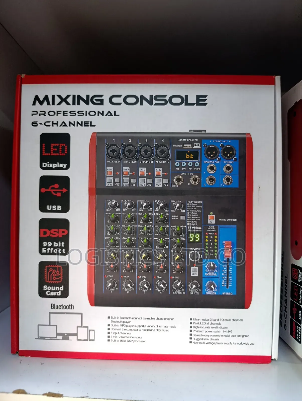6-Channel Powered Mixer With Multi-Fx Processor and Usb