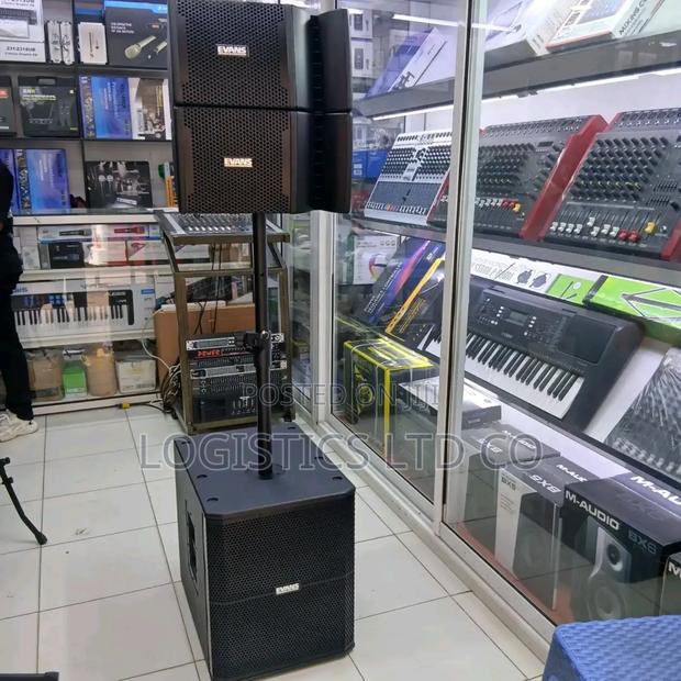 Evans Line Array Active Speakers 15inch Sub 8inch Tops - main view