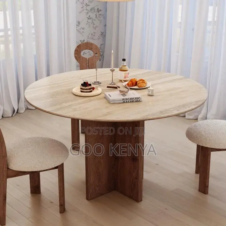 Home Table; Modern Round Dining Table – Compact Design