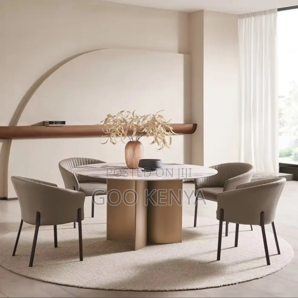Home Table; Modern Round Dining Table – Compact Design