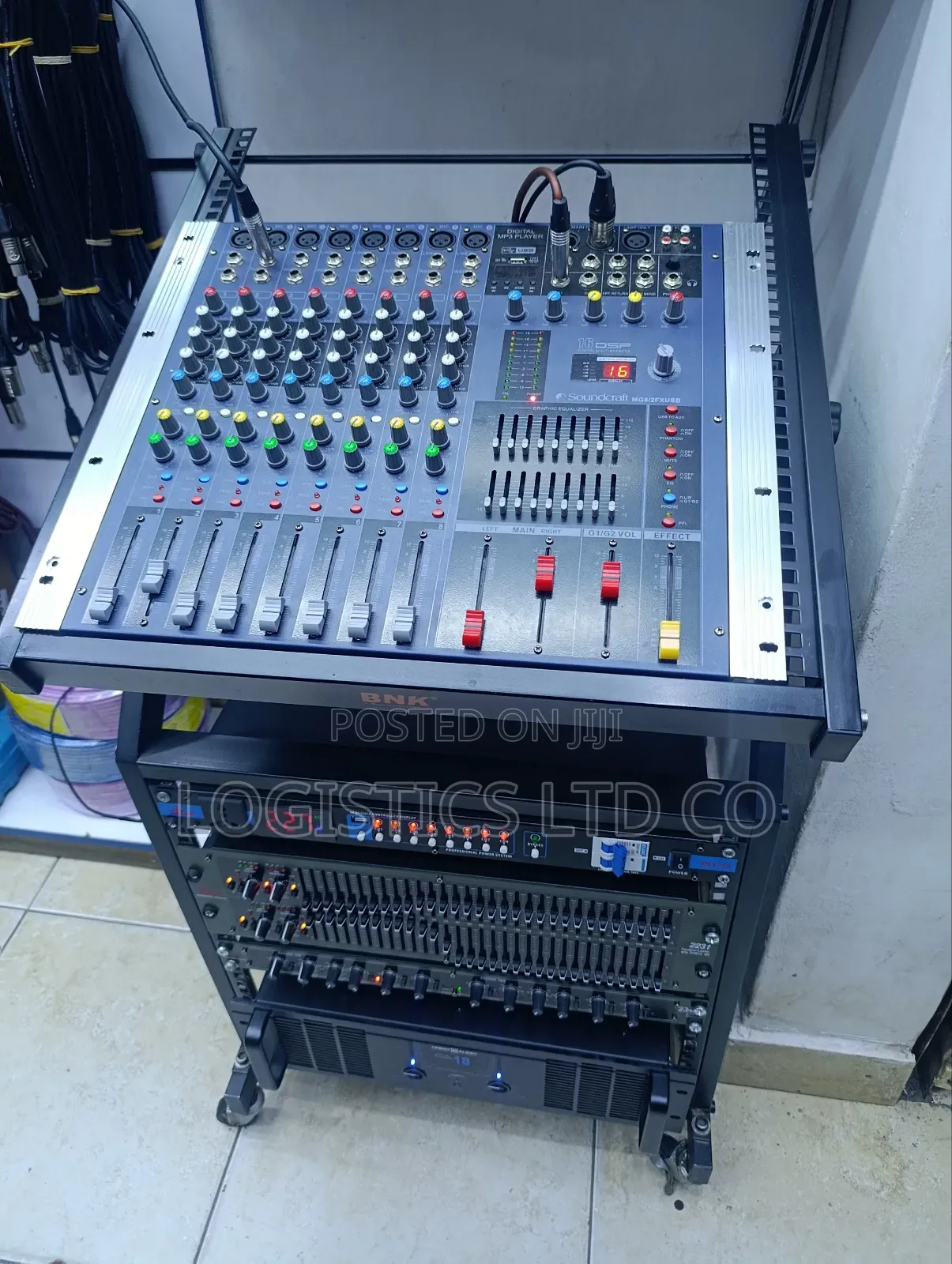 Soundcraft Public Address System 8channels Mixer Eq Crossover and Amp