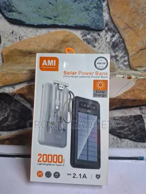 Ami Am-26 Portable Solar Power Bank Led Battery Indicator