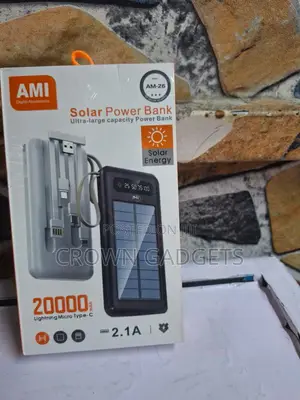Ami Am-26 Eco-Friendly Solar Power Bank for Smartphones