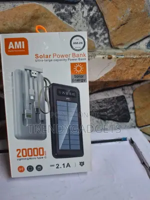 Ami Am-26 Eco-Friendly Solar Power Bank for Smartphones
