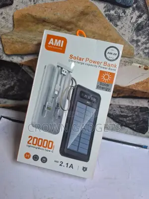 Ami Am-26 20000mah Eco-Friendly Solar Mobile Charger