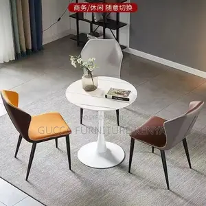 Round Luxury Marble Home Office Dining Table