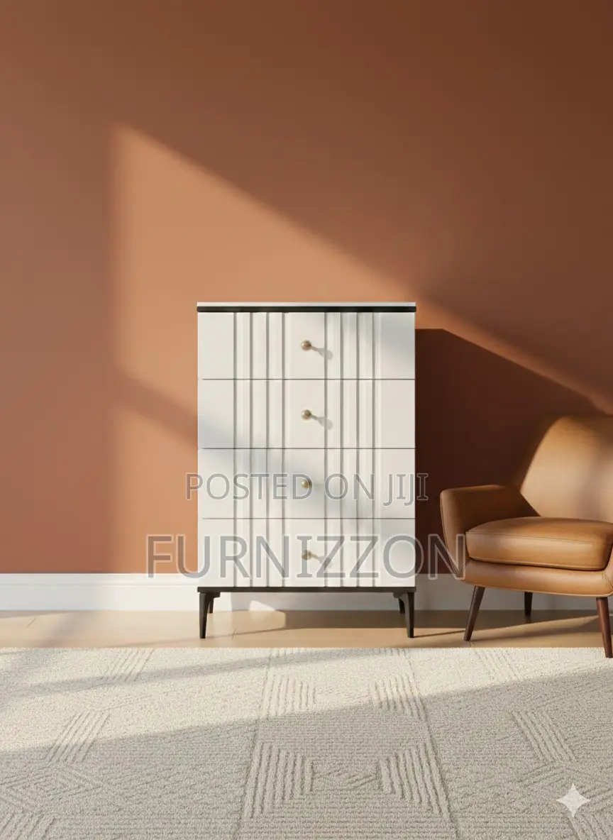 Quality Wooden 4 Drawer Chest for Storage and Decor