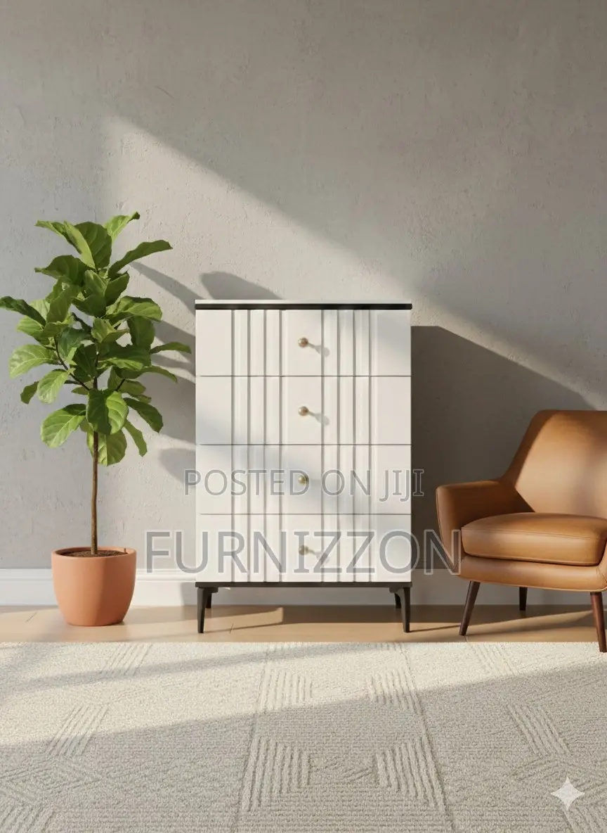Strong Wooden 4 Drawer Chest for Home and Hotel Use