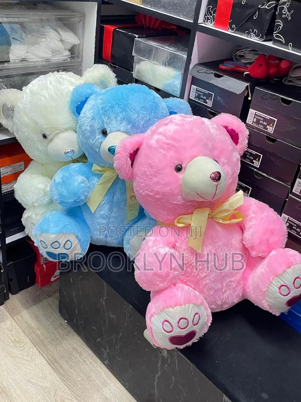 Large Pink Stuffed Teddy Bear - main view