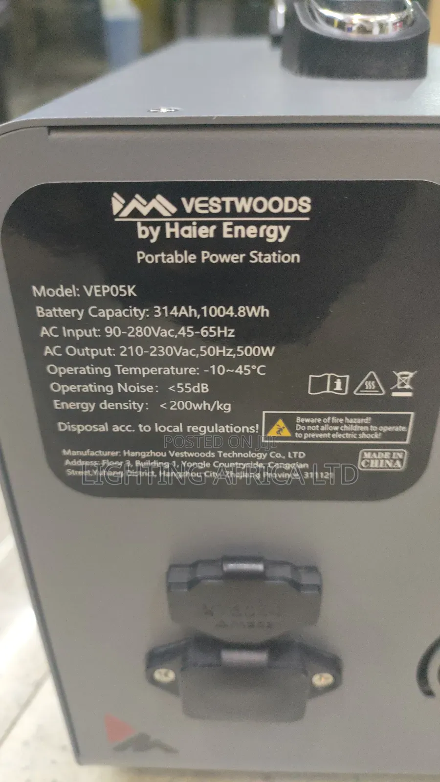 Vestwood Power Station 1kwh - 500w (220v Output) Home Backup