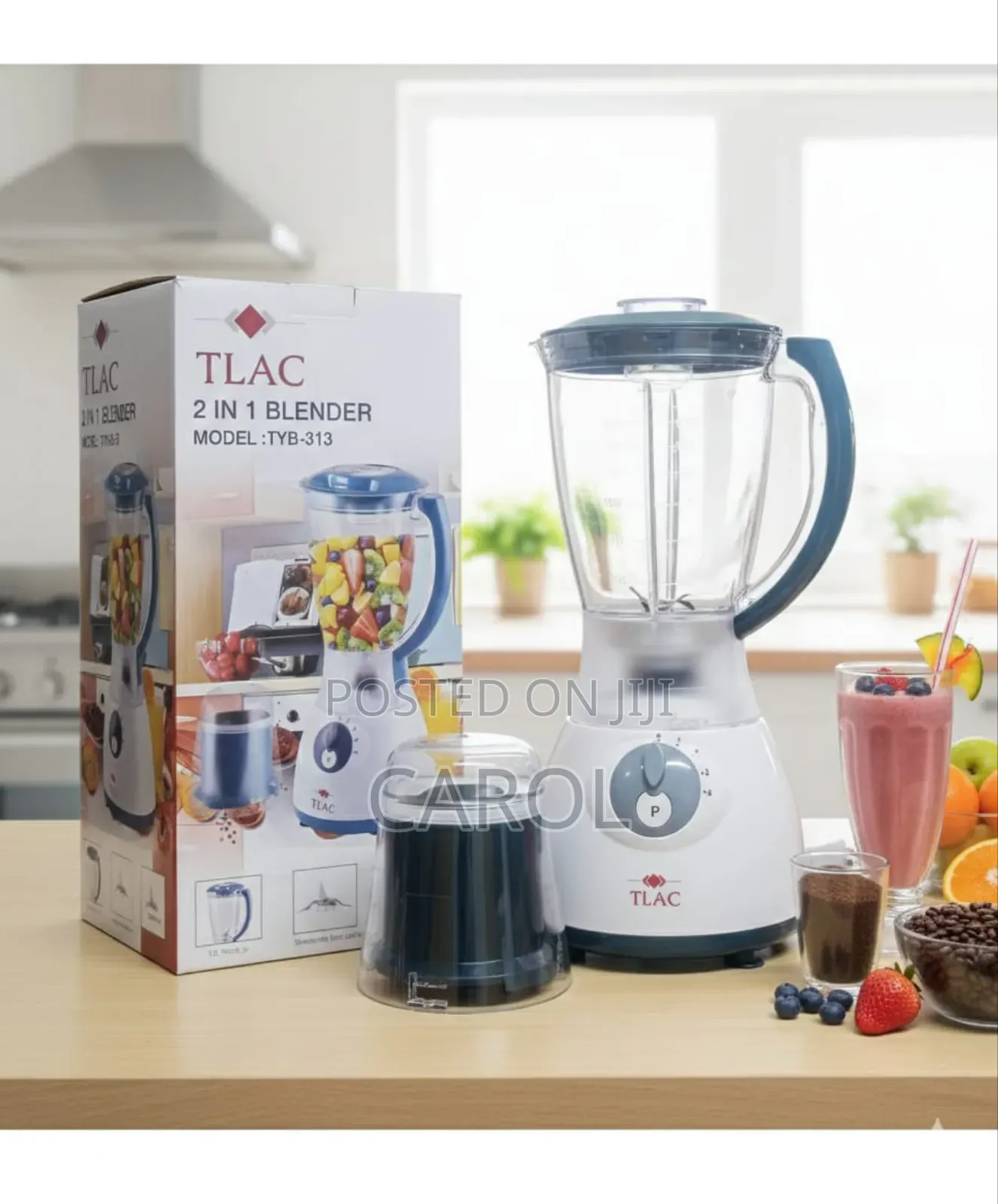 Tlac 2-in-1 Blender Multi-Speed Control