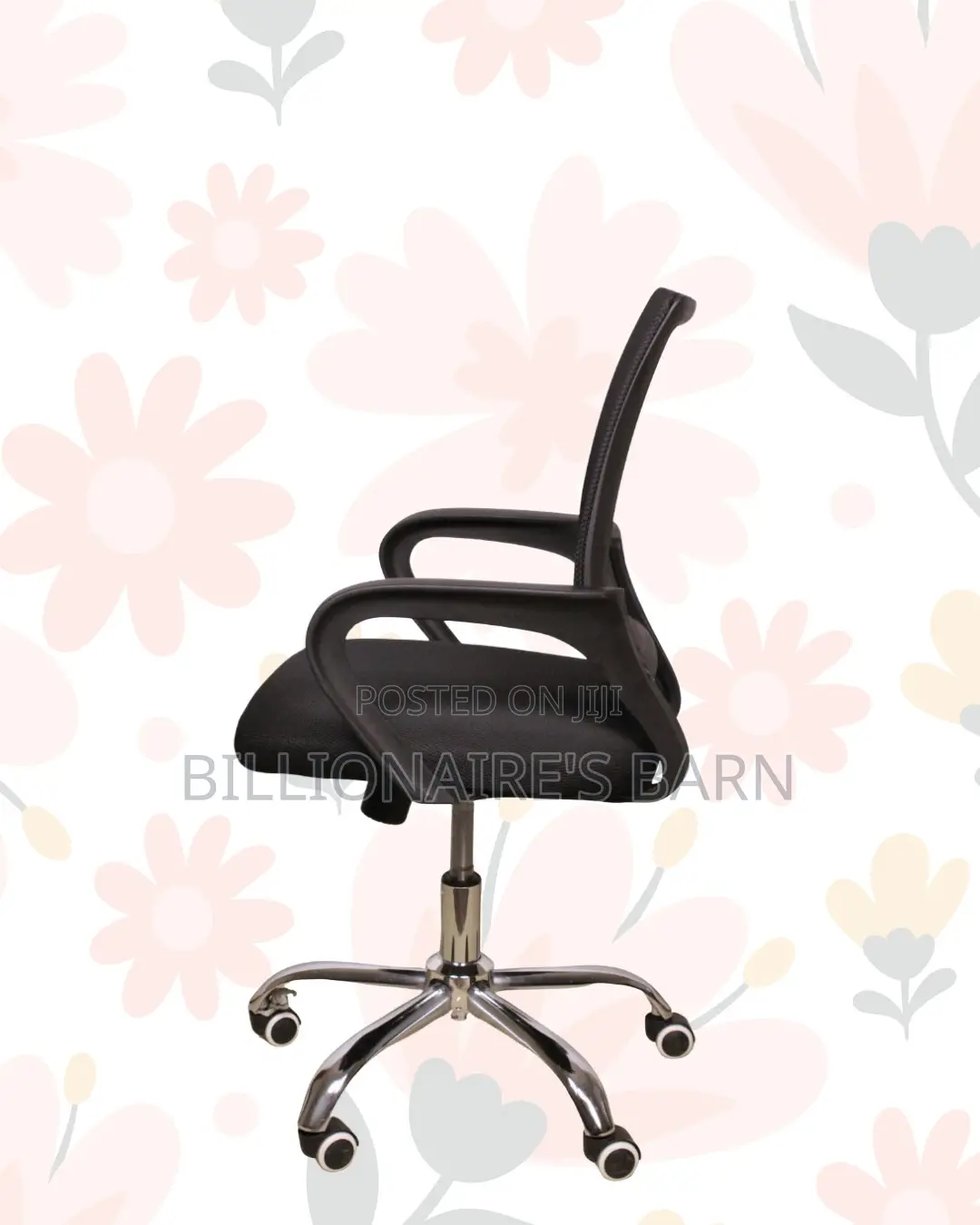 Secretarial Mesh Chair for Office •Workday Comfort, Lower-Back Support