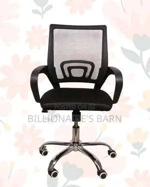 Secretarial Mesh Chair for Office •Workday Comfort, Lower-Back Support