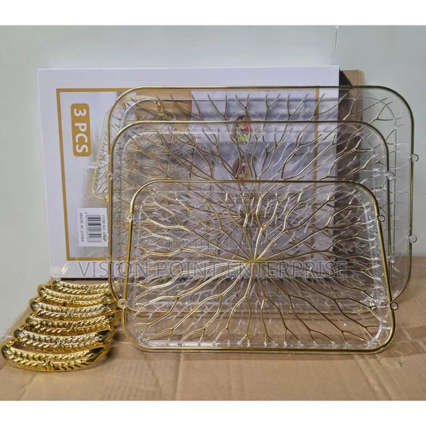 Acrylic 3 PCS Tray Clear