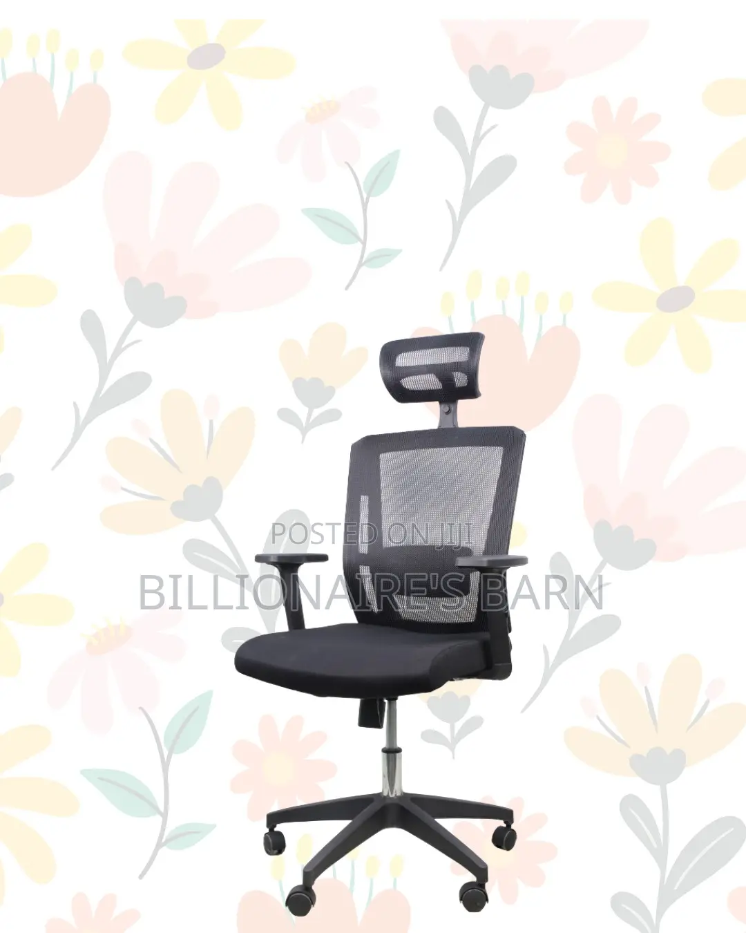 Black Ergonomic Office Chair — Smooth Movement, Zero Disruptions