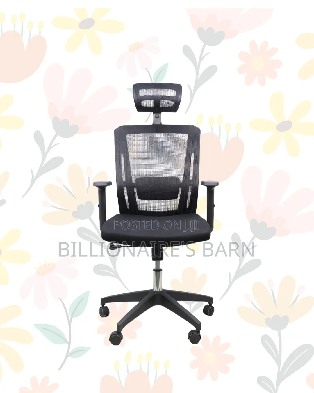 Black Ergonomic Office Chair — Smooth Movement, Zero Disruptions