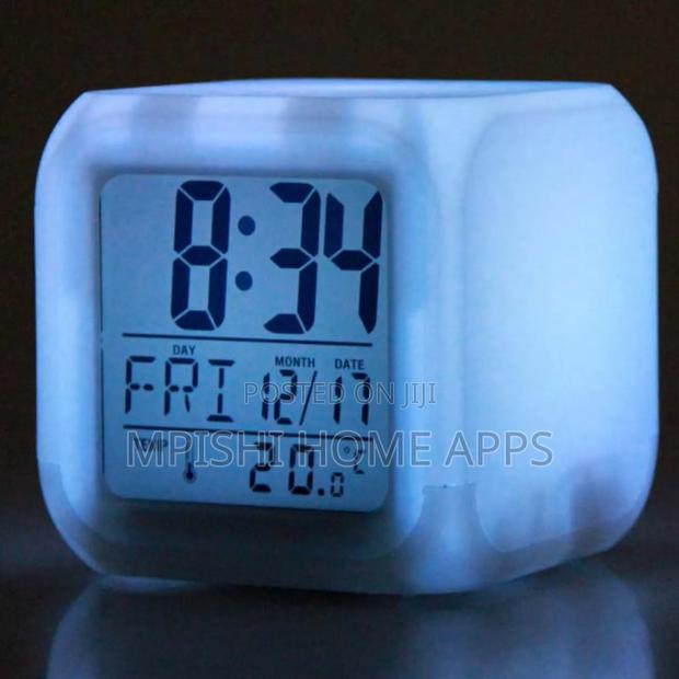 Color Changing Cube Led Alarm Clock - thumbnail 3