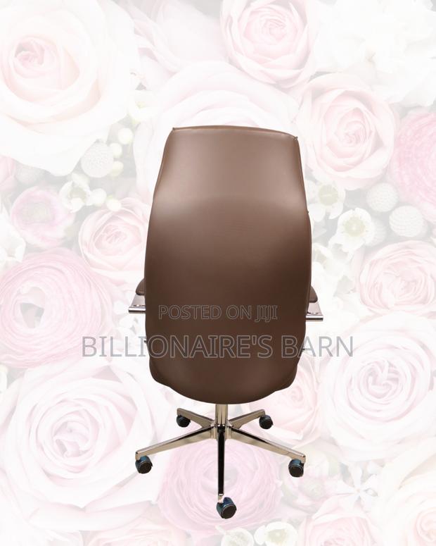 Brown High-Back Chair | All-Day Comfort, Padded Arm Comfort