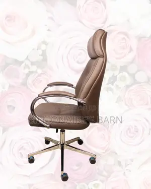 Brown High-Back Chair | All-Day Comfort, Padded Arm Comfort