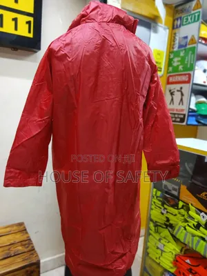 Packability Material Rain Coats Red