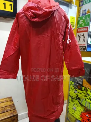 PVC Membranes Rain Coat Bright Red