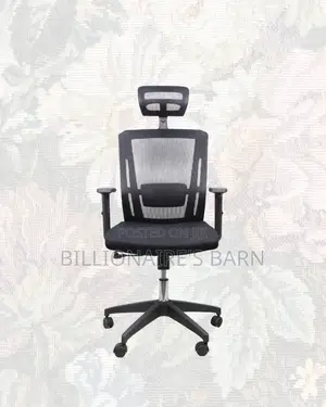Black Ergonomic Office Chair for Work • Breathable Mesh Airflow