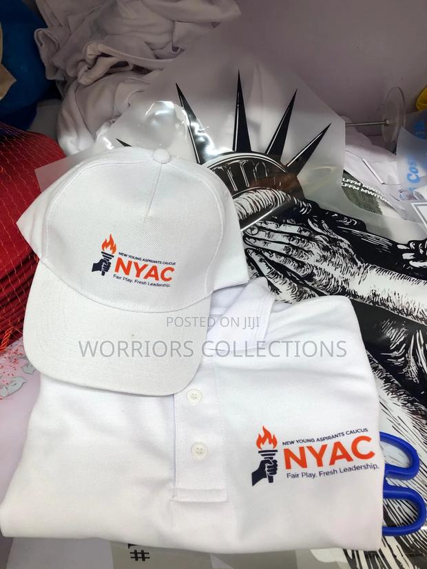White Branded Caps Available - main view
