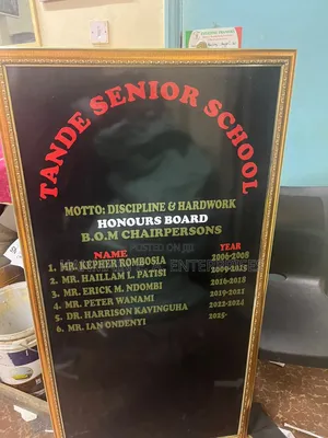 Secondary School Honours Board