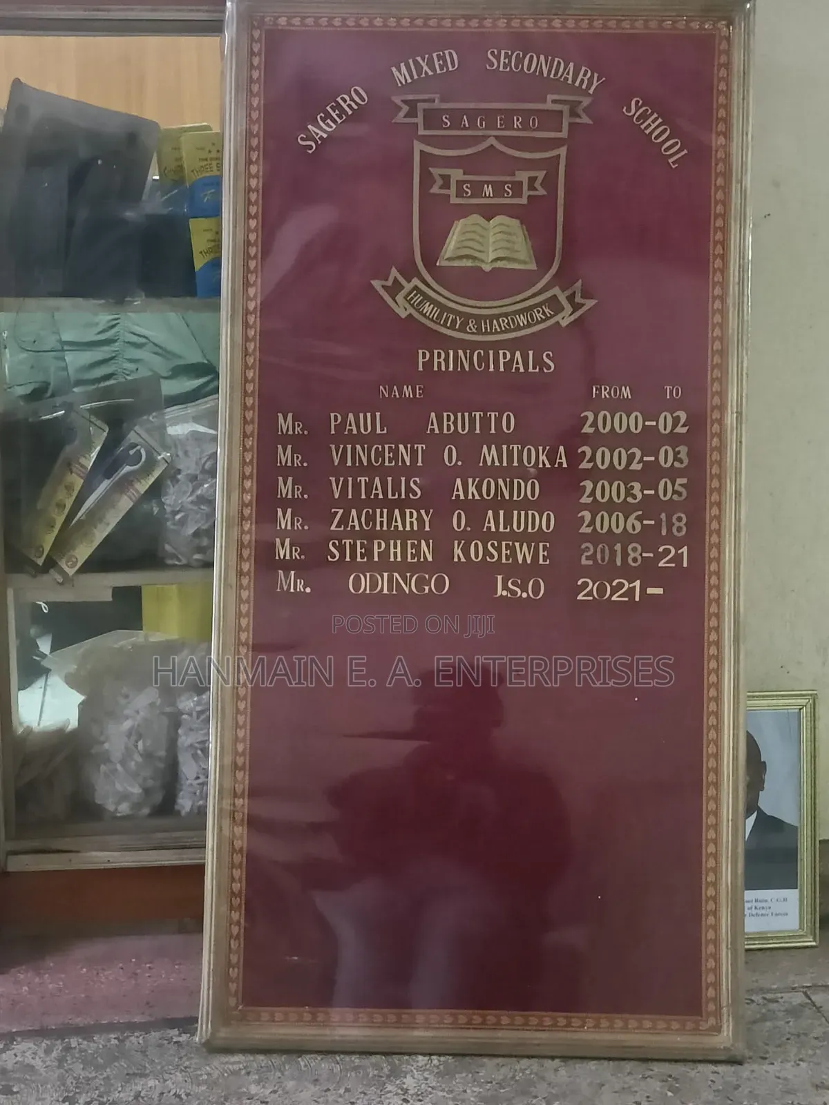 Secondary School Honours Board