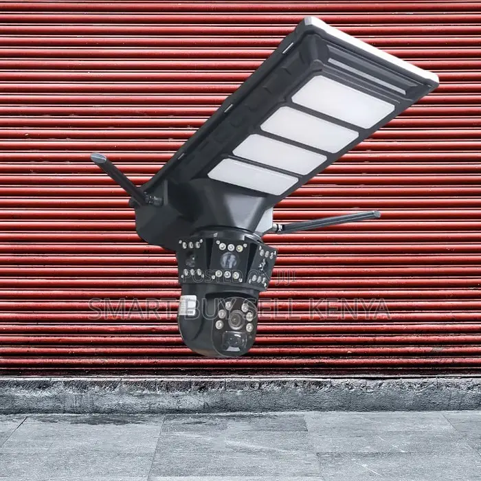 Pir Human Detection 12mp 4g PTZ Dual Lens Camera Solar Street Light