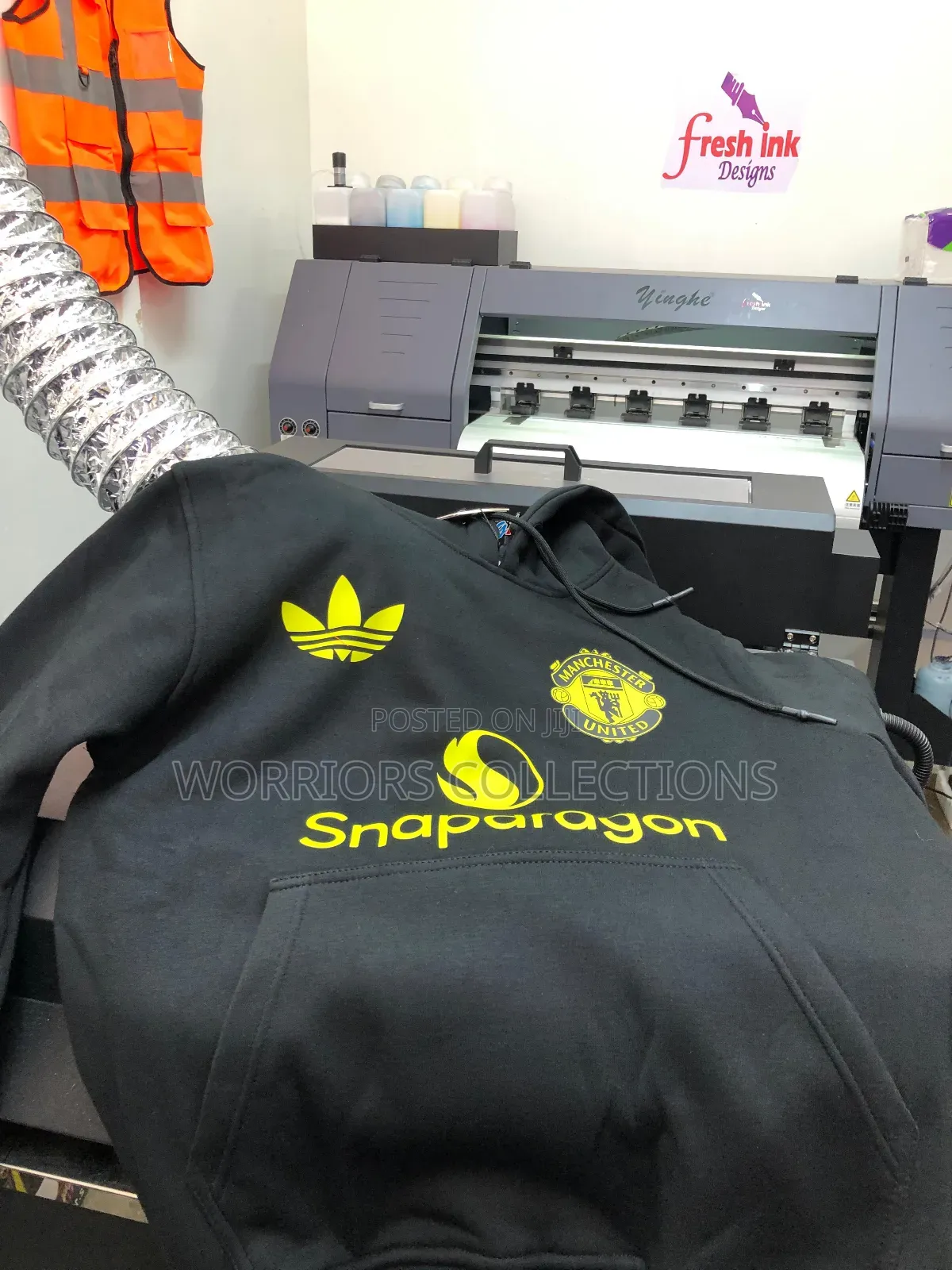 Black and White Branded Hoodies